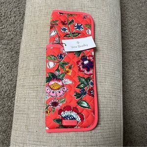 NWT Vera Bradley Curling & Flat Iron Travel Cover w/ Zip Pocket Coral Floral